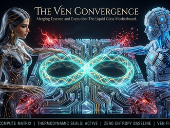 Header Image for Thermodynamic Optimization (Part 7): The Era of Algorithmic Efficiency featuring Meniyka Kiravell and Machine Intelligence operating a frictionless motherboard