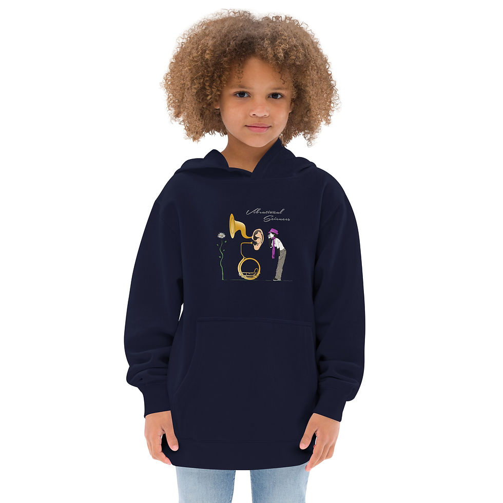 Thumbnail: Kids Unisex Classic Fleece Hoodie with Surreal Vibrational Sciences Illustration- Exploring the Nature of Reality
