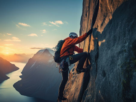Bergsteiger gut vorbereitet