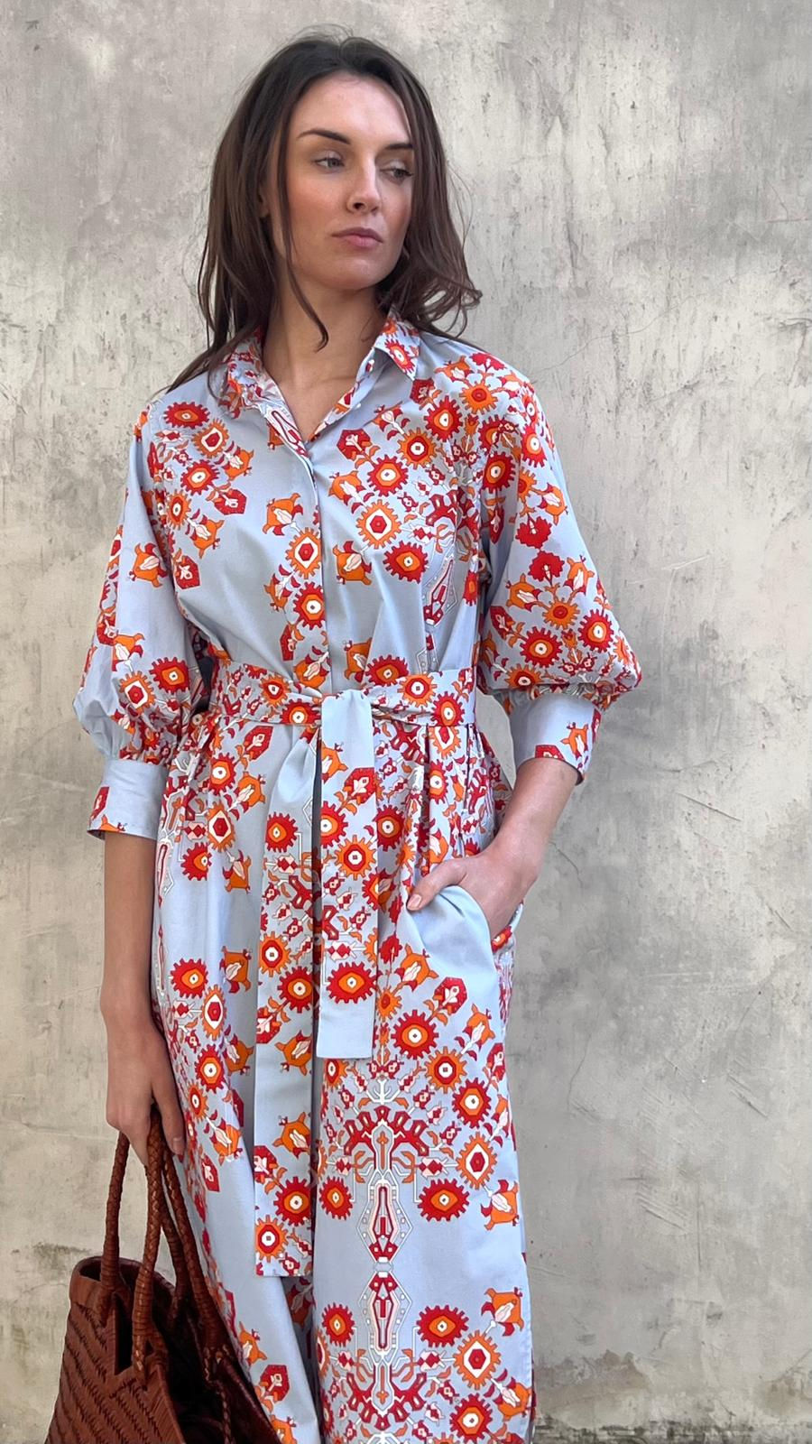 Thumbnail: BLUE & ORANGE DRESS