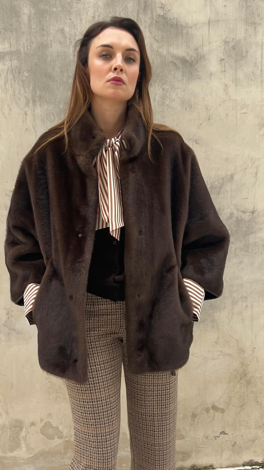 Thumbnail: DARK BROWN MOOS COAT
