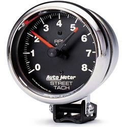 AutoMeter 2895 3-3/4" PEDESTAL TACHOMETER, 0-8,000 RPM, TRADITIONAL CHROME