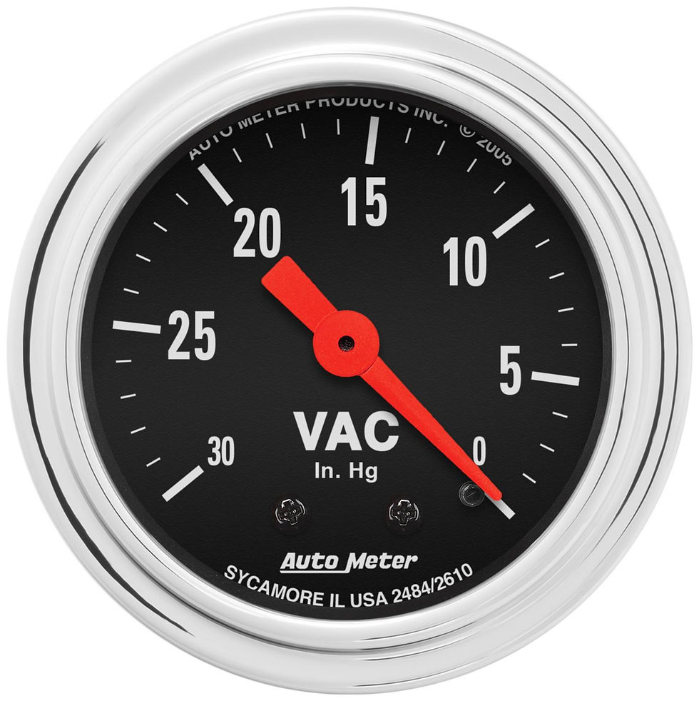 AutoMeter 2484 2-1/16" VACUUM, 0-30 IN HG, TRADITIONAL CHROME