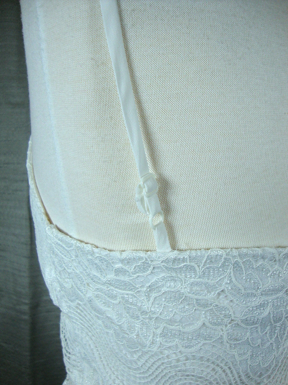Thumbnail: Close-up of lace bodice and strap on Teeze Me dress