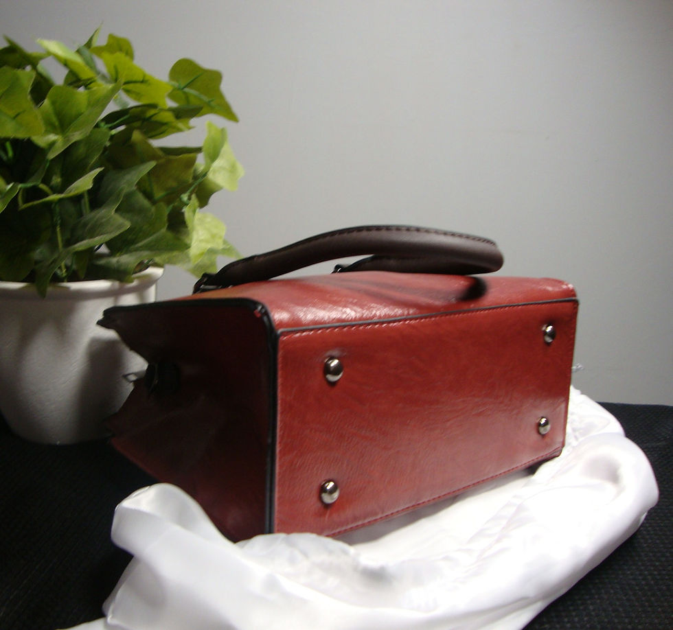 Thumbnail: Burgundy Structured Top-Handle Satchel Bag Set | Trendy Treasures
