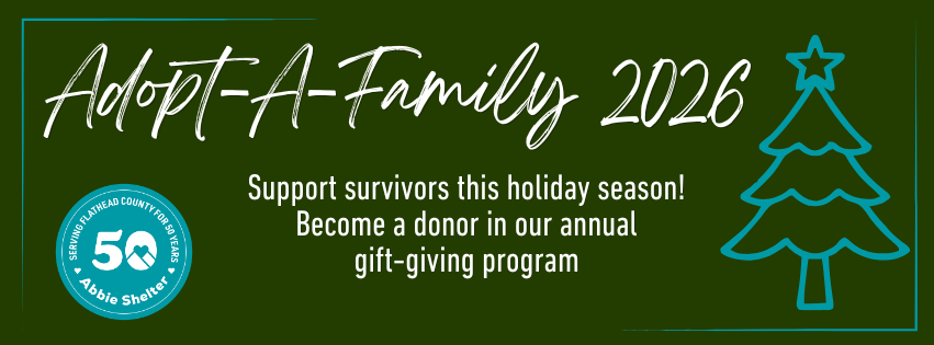 Adopt-A-Family 2026. Support survivors this holiday season! Become a donor in our annual gift-giving program