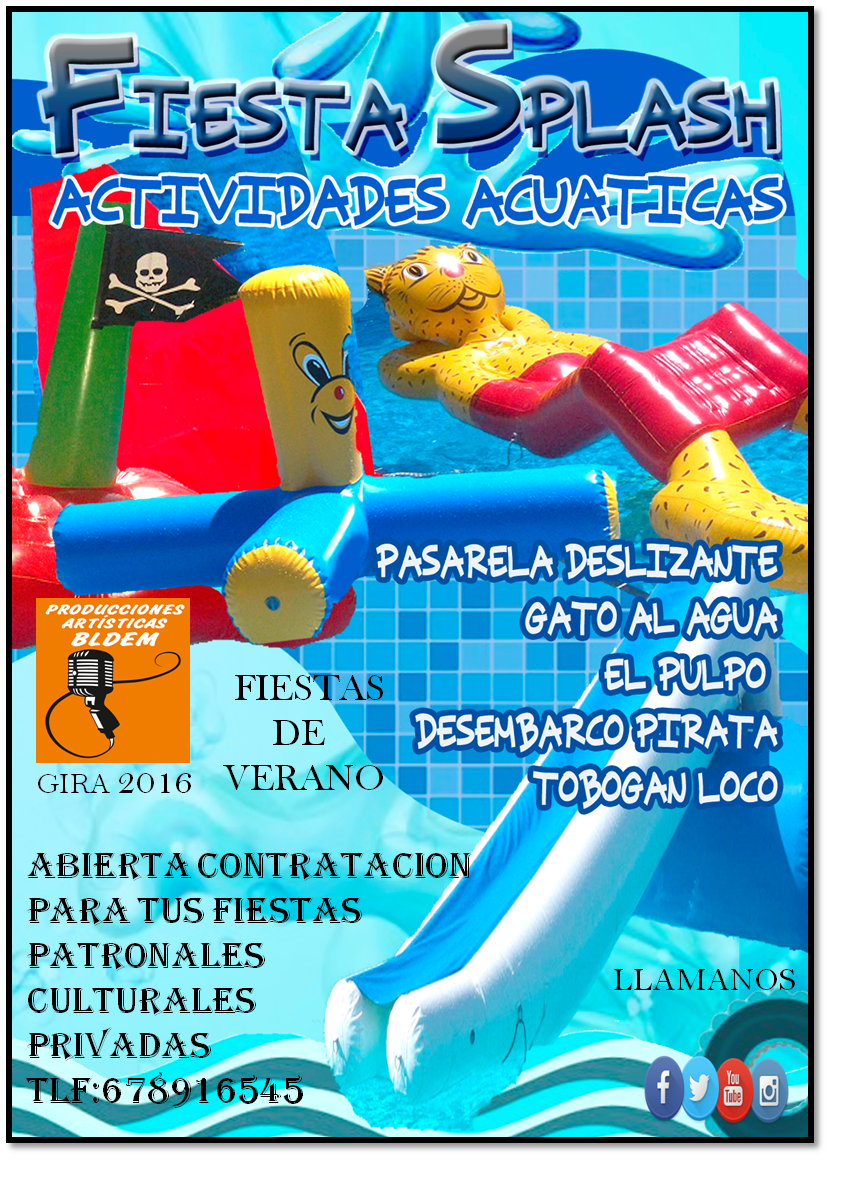 CARTEL DE FIESTA SPLASH 2016