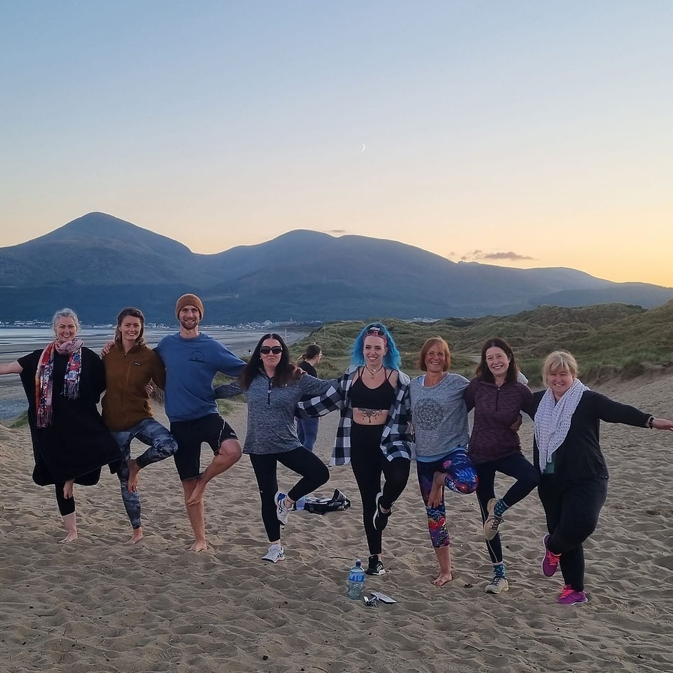 Group yoga class with Janet at Beyond Mindfulness NI in County Down