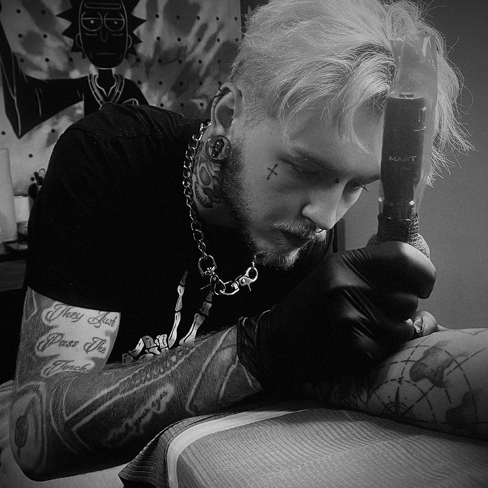 Skylar White in the Studio Lawrenceburg Tattoo Shop