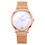 Thumbnail: Vansvar fashion brand silver and gold mesh band creative marble wristwatch casu
