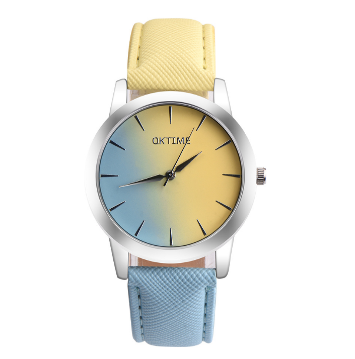 Thumbnail: Fashion Casual Retro Rainbow Design Watch Women Analog Quartz Wristwatches Cloc