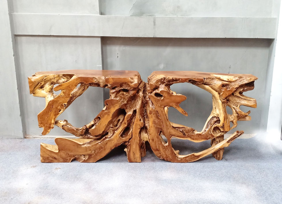 Thumbnail: 79 " Exotic Console Table Teak Root wood, One-of-a-kind functional