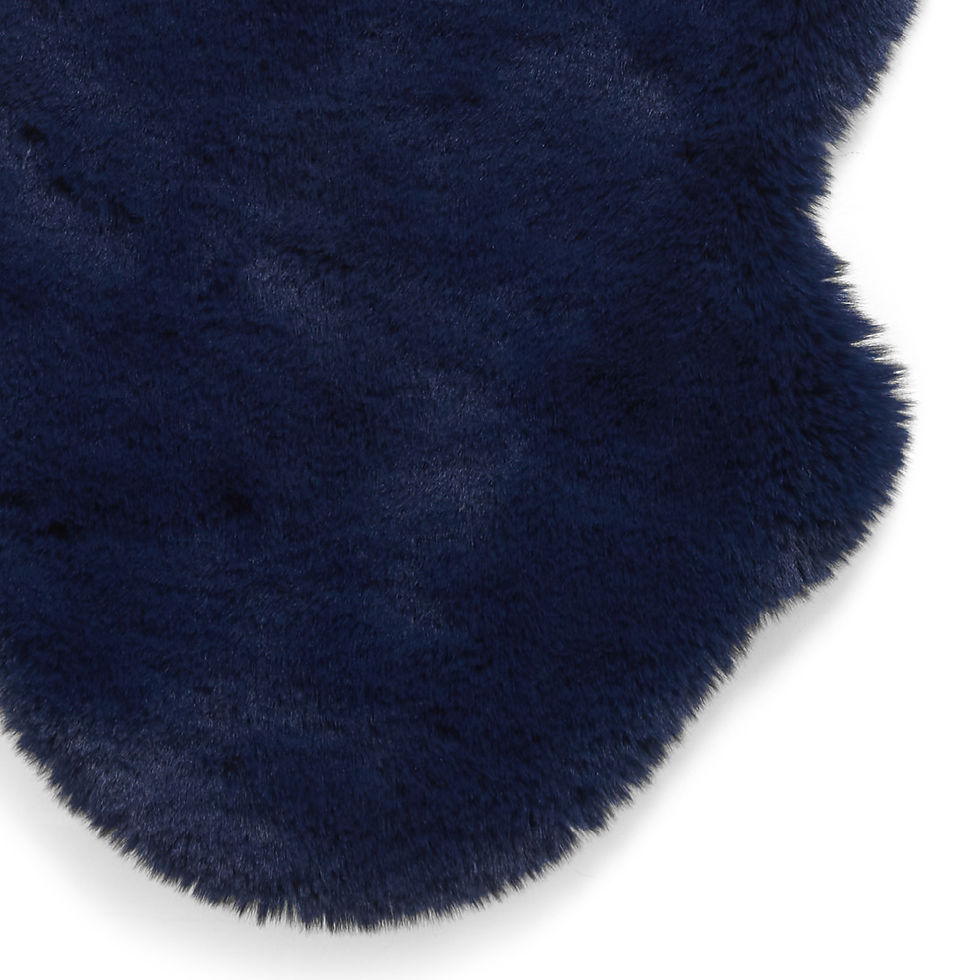 Thumbnail: Super Teddy Faux Sheepskin - Single Sheepskin Navy