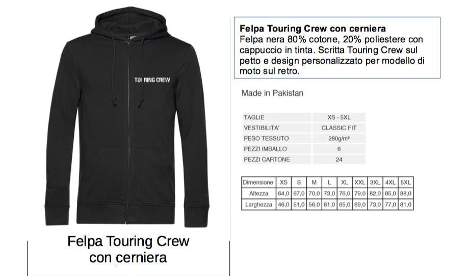 Miniatura: Felpa Touring Crew - Modello Road Glide con cerniera