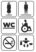 Typical toilet icons to look for in Budapest