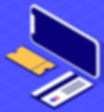stylized drawing of a mobile phone and tickets