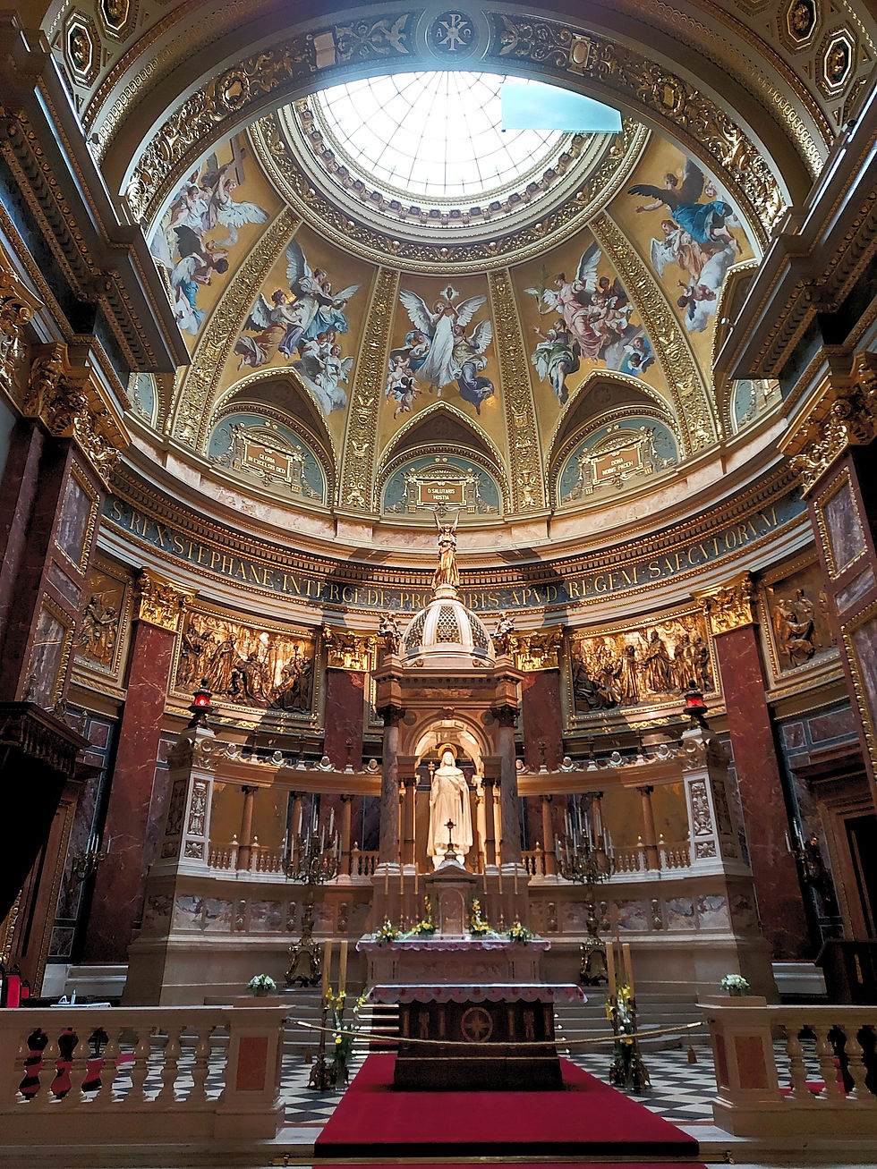 The main altar in Saint Stephen's Basilica in Budapest