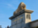 One of the 4 stone lions on the Széchenyi Chain Brigde