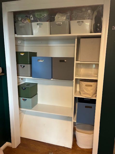 After photo of an organized closet for kids