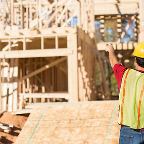Construction Worker Inspecting
