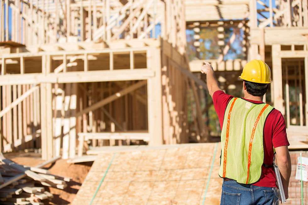 Construction Worker Inspecting