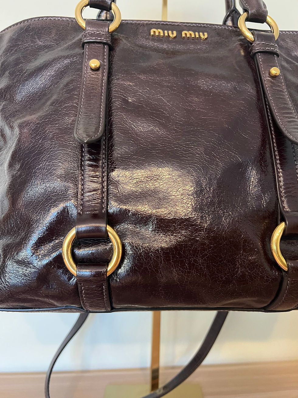 Thumbnail: Miu Miu Vitello Shine Bag