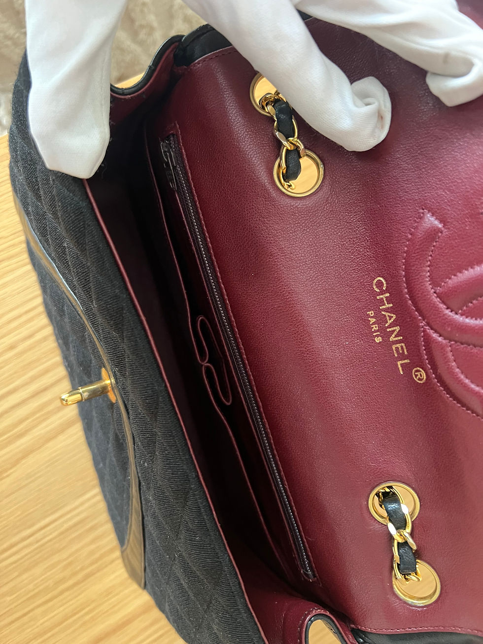 Thumbnail: Vintage Chanel Wool & Leather Flap