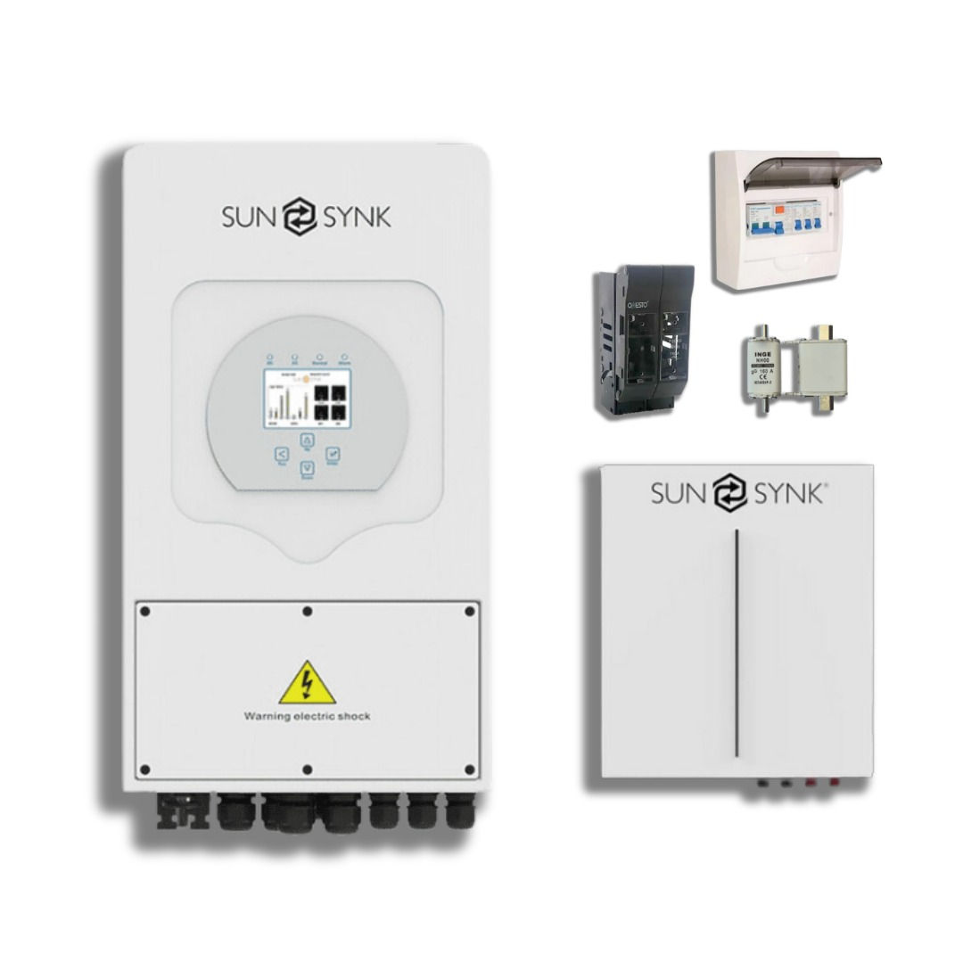 Sunsynk 12Kw (3 Phase) Hybrid Inverter & Sunsynk 15.97KwH Lithium Battery Combo