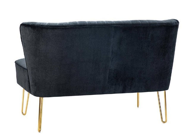 Thumbnail: Black Velvet Settee