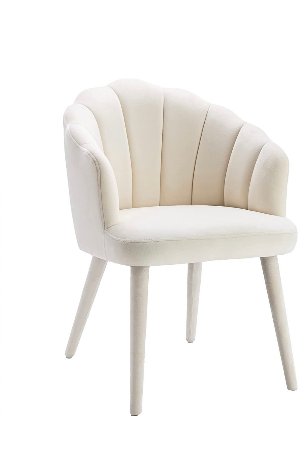 Ivory Velvet Petal Chair