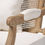 Thumbnail: Ivory and Oak Rattan Back Armchair