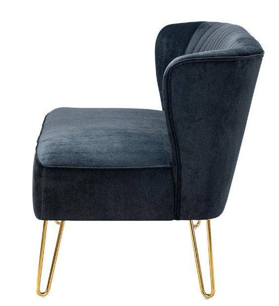 Thumbnail: Black Velvet Settee