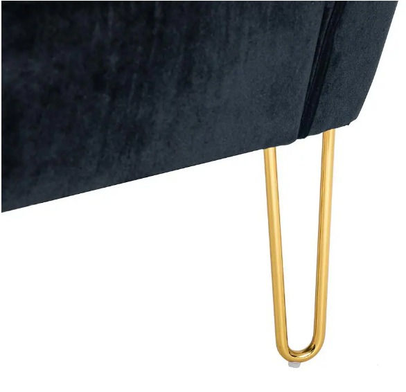 Thumbnail: Black Velvet Settee