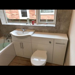 vanity and toilet unit