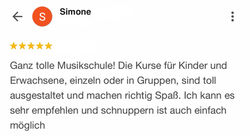 Bewertung: Ganz tolle Musikschule! Die Kurse für Kinder und Erwachsene, einzeln oder in Gruppen, sin