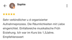 Bewertung: Sehr verbindlicher und organisierter Aufnahmeprozess. Die Räumlichkeiten mit Liebe einger