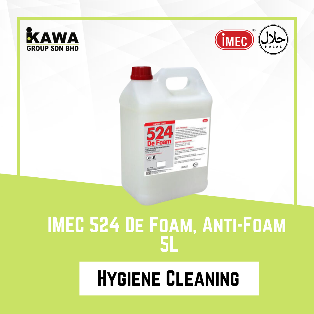 “Neutral pH defoamer for carpet extraction. Eliminates foam quickly, safe on carpets. No dilution needed. 5L