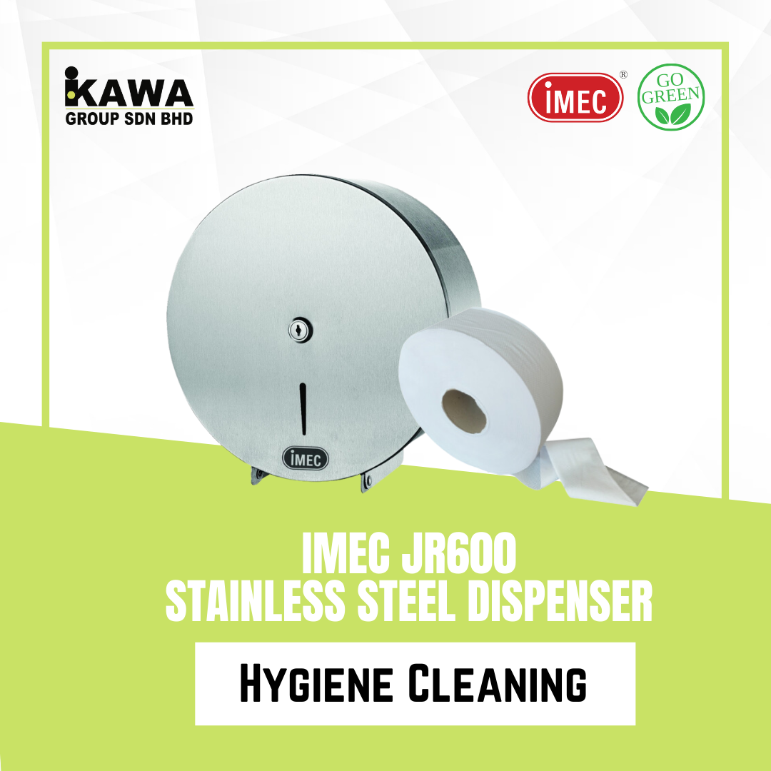 Premium stainless steel jumbo roll tissue dispenser (26.3 × 11.5 × 28 cm). Durable, hygienic, and ideal for high-traffic area