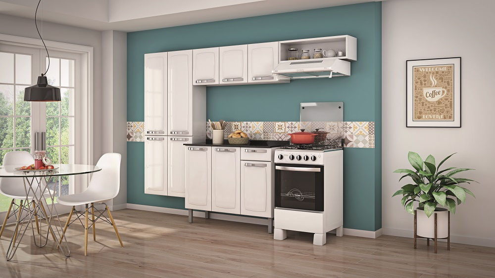 Cozinha Compacta Itatiaia Rose 4 peças Branco