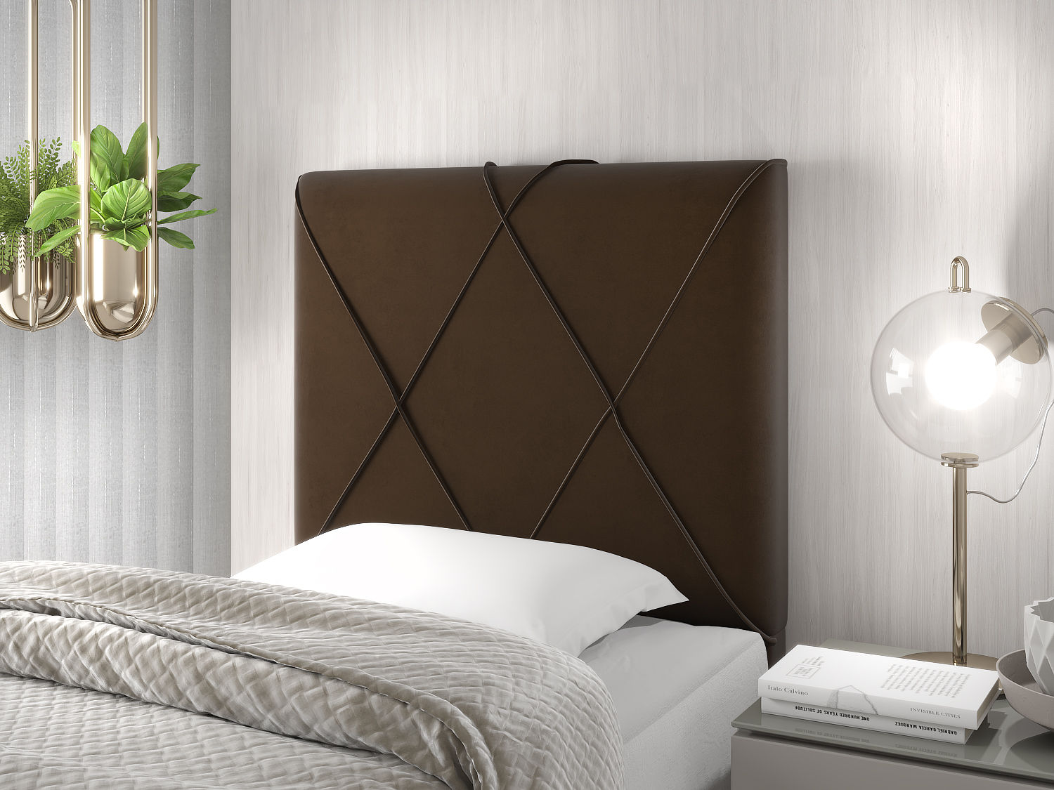 CABECEIRA MADRI 0,90X1,25 VELUDO CAFÉ
VIAN