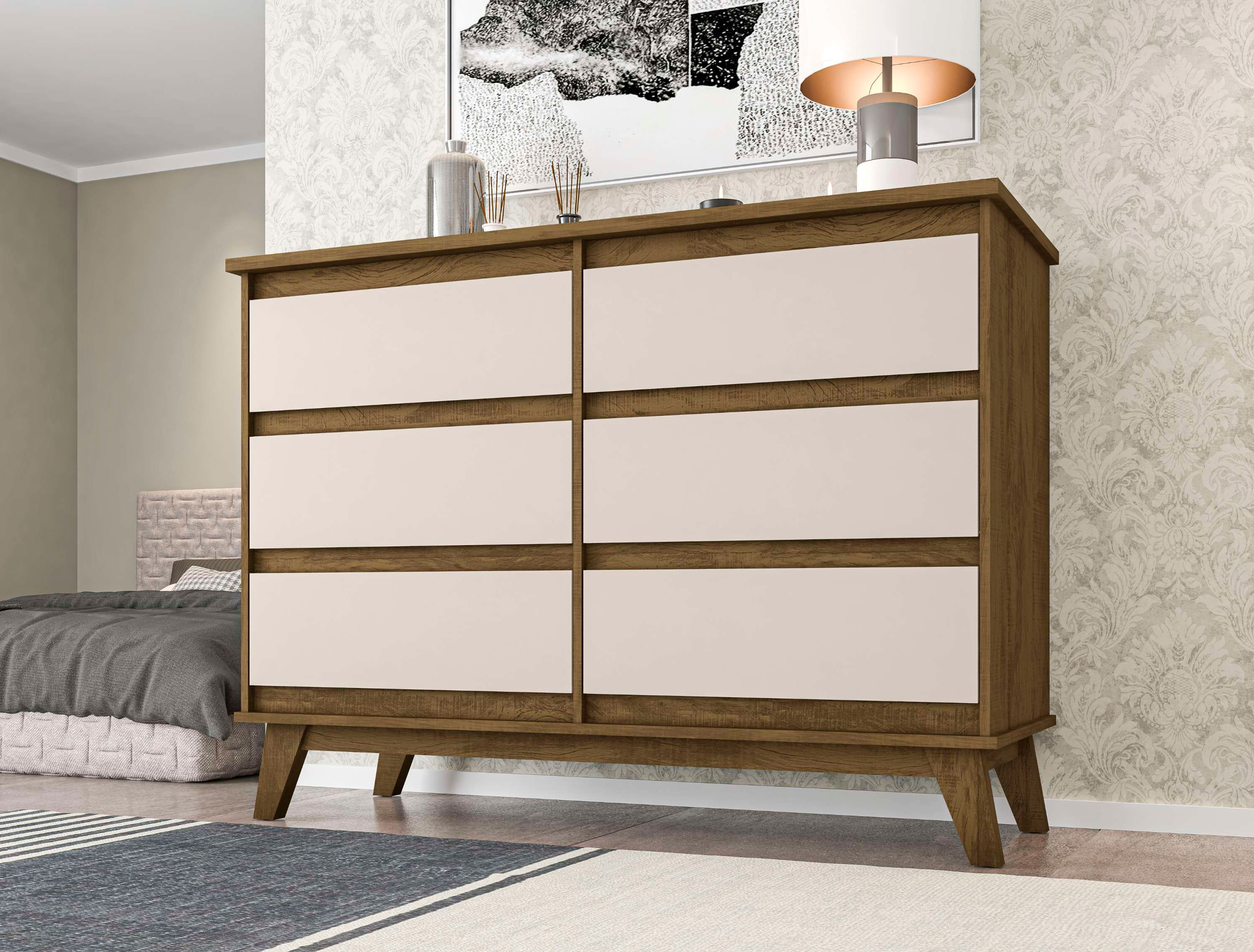 CÔMODA CHANEL CANELA / OFF WHITE
GEVAL MÓVEIS