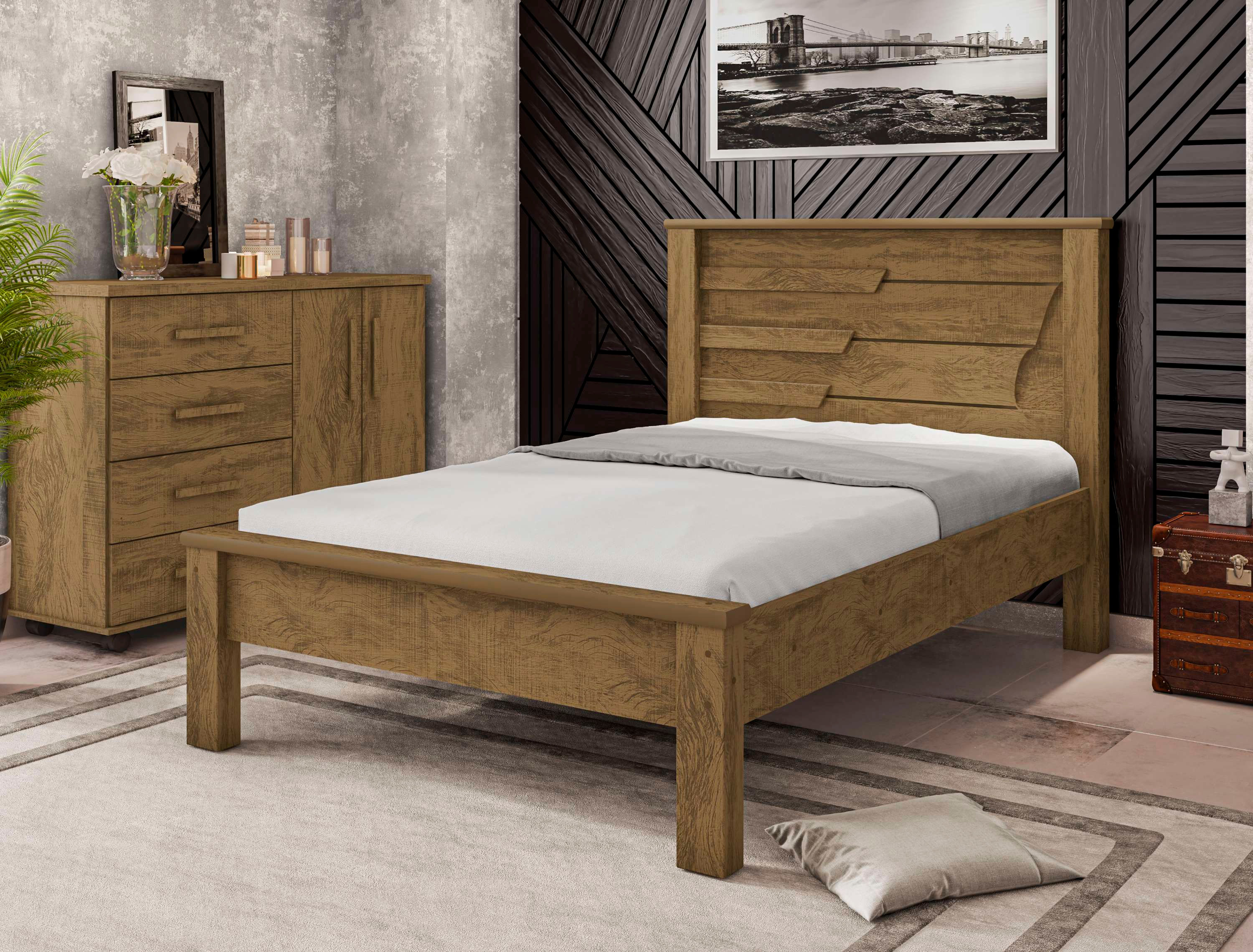 CAMA CASAL MONTSERRAT CANELA WOOD
GEVAL MÓVEIS