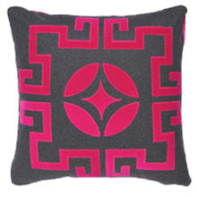 Medallion - Fuscia on Charcoal