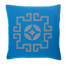 Medallion - Grey on Blue