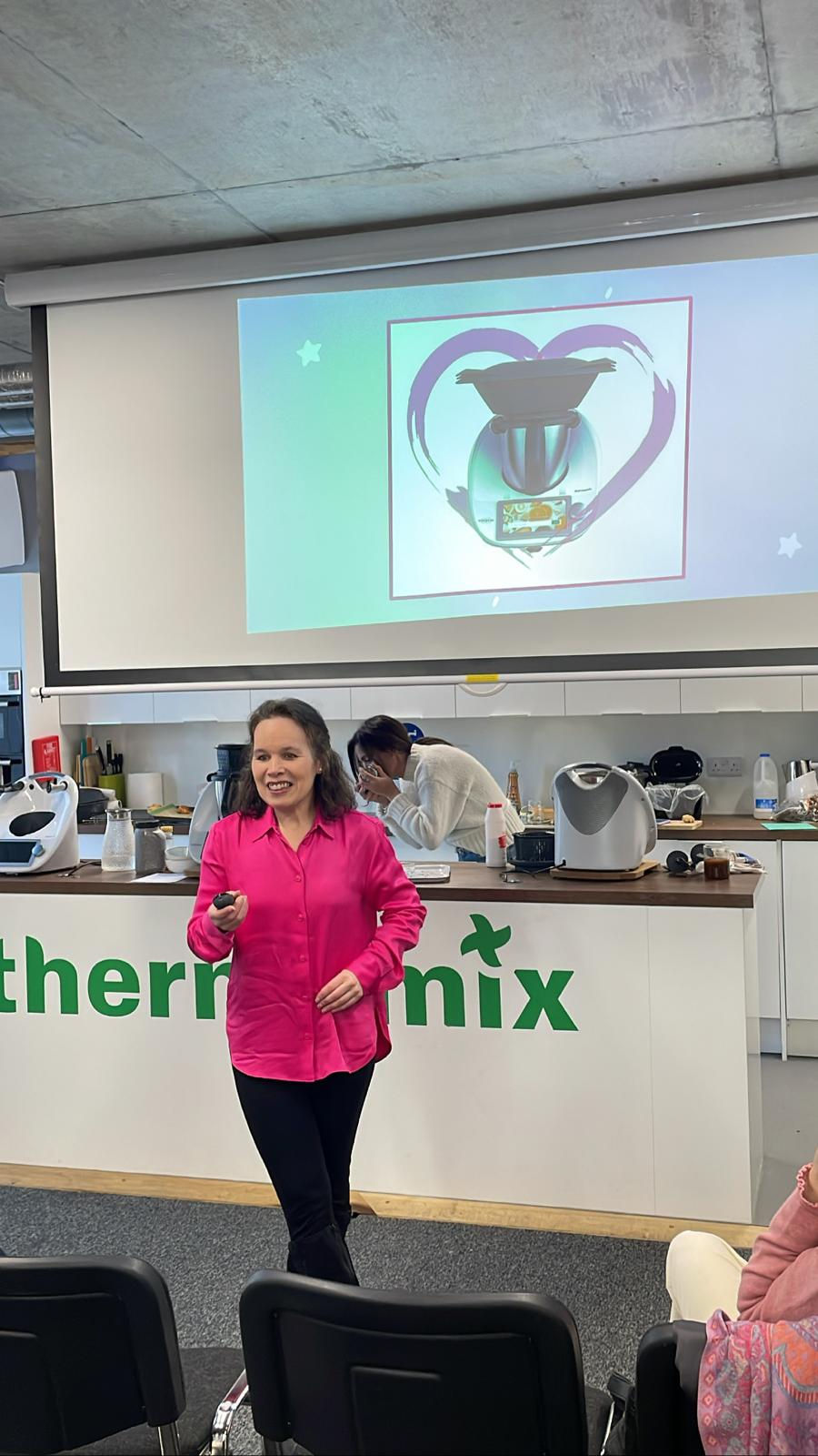 Thermomix advisor Marivi Perello presenting the TM6 model