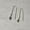 Thumbnail: Gold wire threaders with whiskey zircon dangle