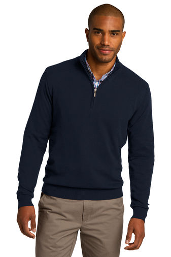 Thumbnail: Port Authority Fine Gauge 1/2 Zip Sweaters