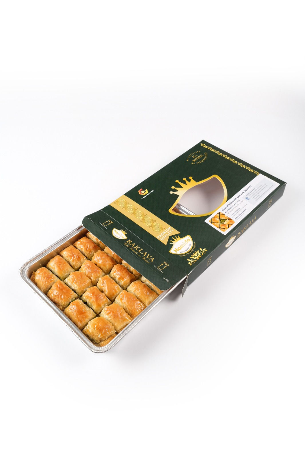 Premium Pistachio Baklava Tray 36 Slices