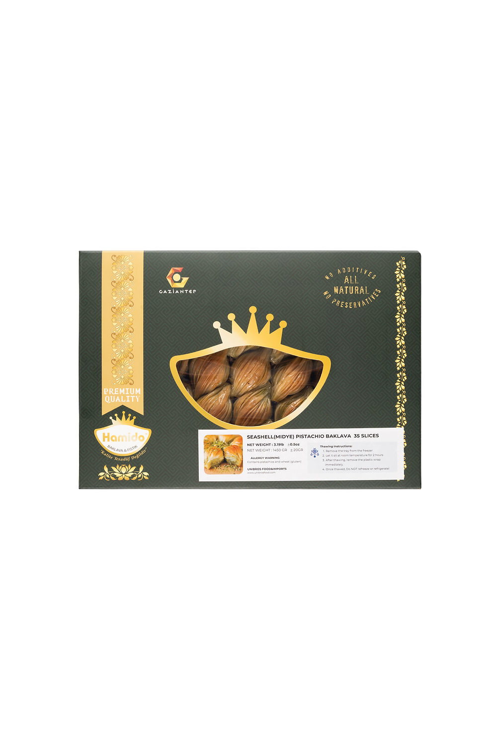 Thumbnail: Seashell Pistachio Baklava Tray 35 Slices