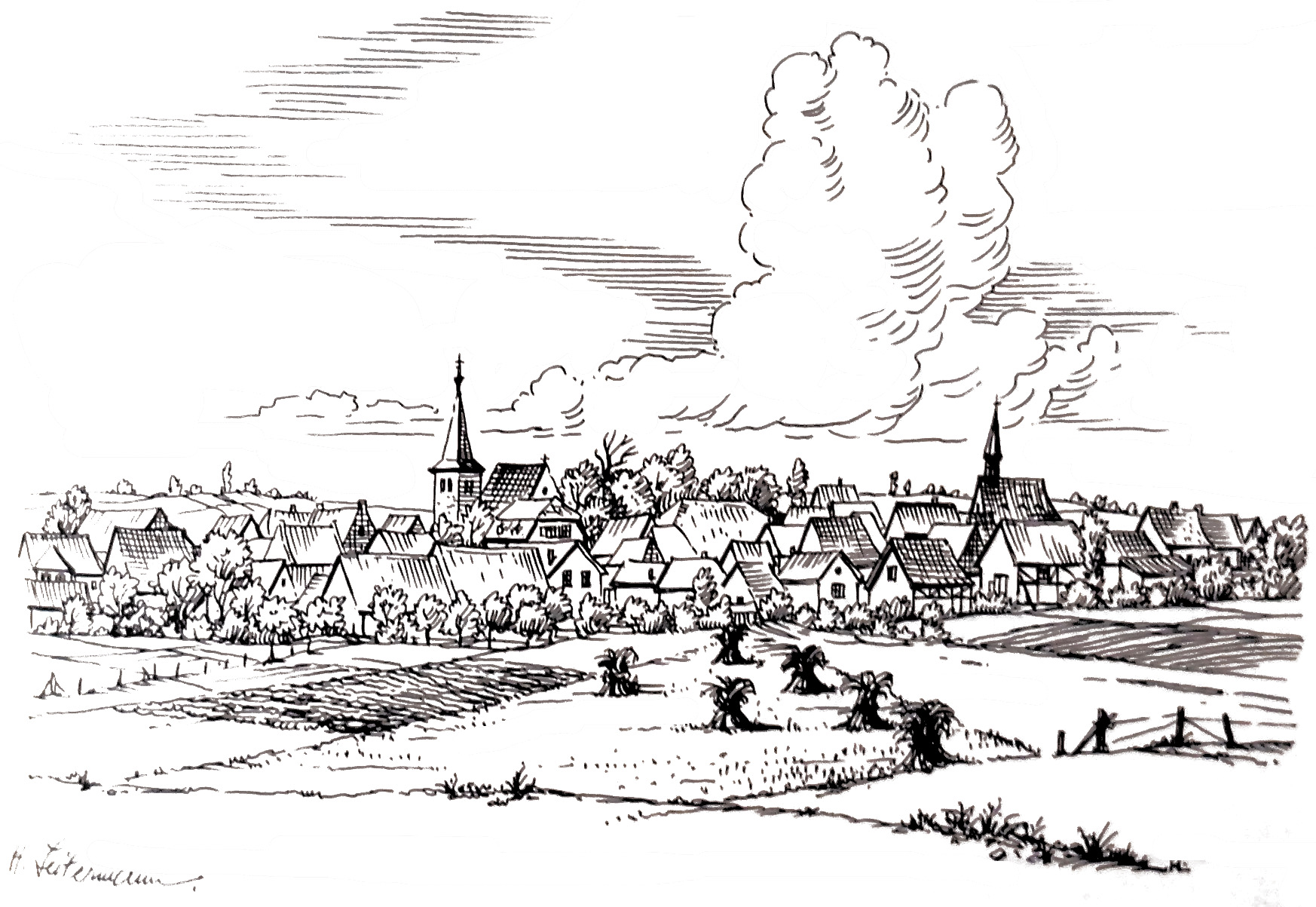 1949: Dorfansicht